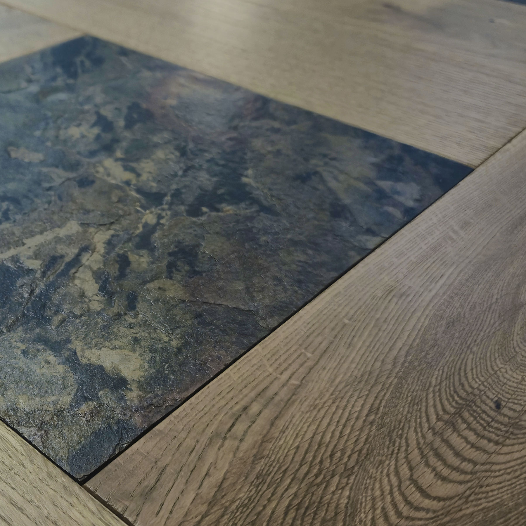 Chateau Oak & Stone Installed in Living Space